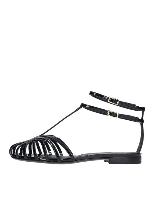 Leather flat sandals ALEVI MILANO | L19SC003.5.0004997NERO